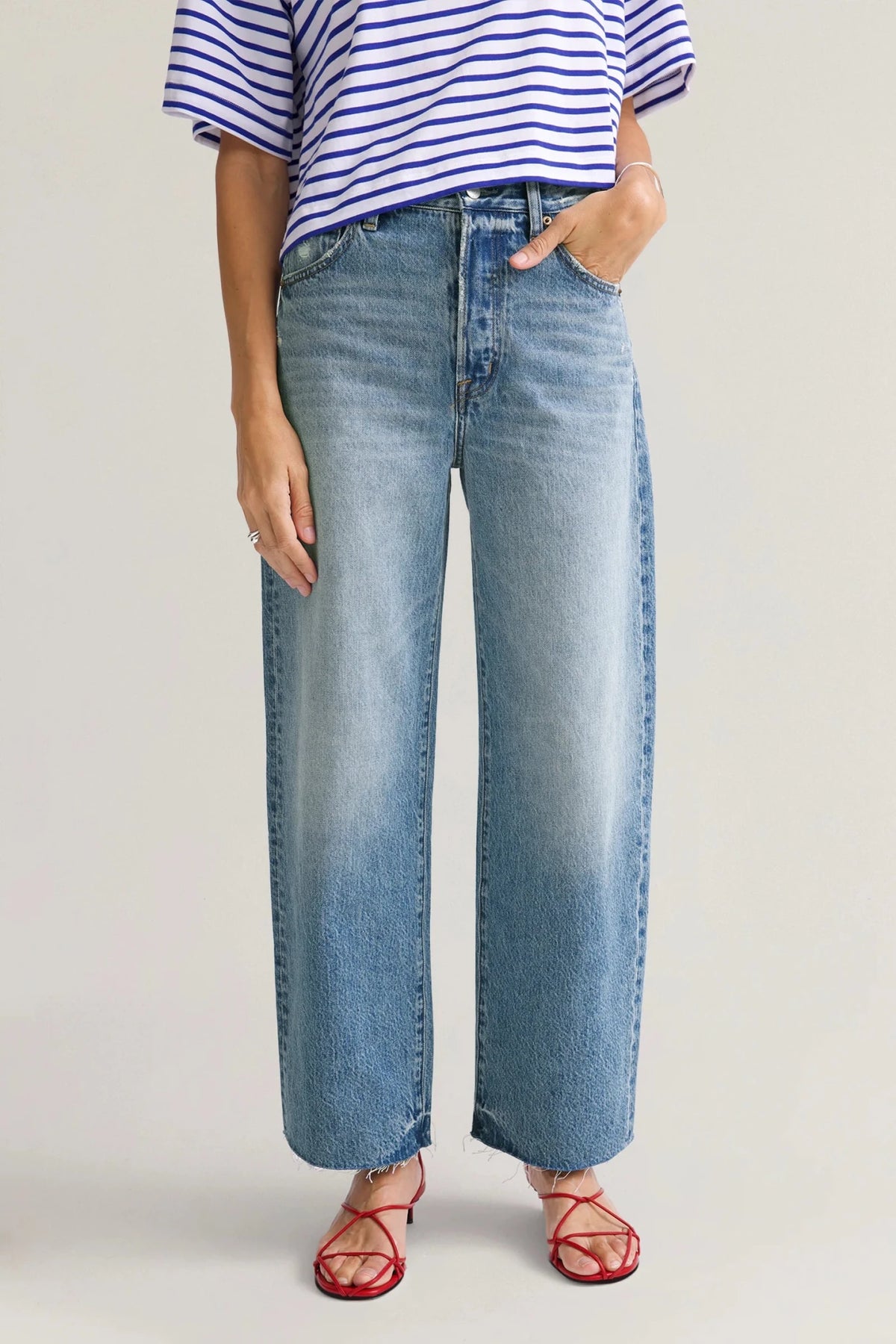 Pistola Tate Crop Hi Rise Bowed Wide - Flea Boutiques