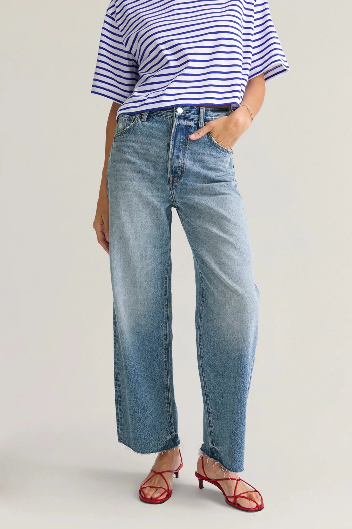 Pistola Tate Crop Hi Rise Bowed Wide - Flea Boutiques