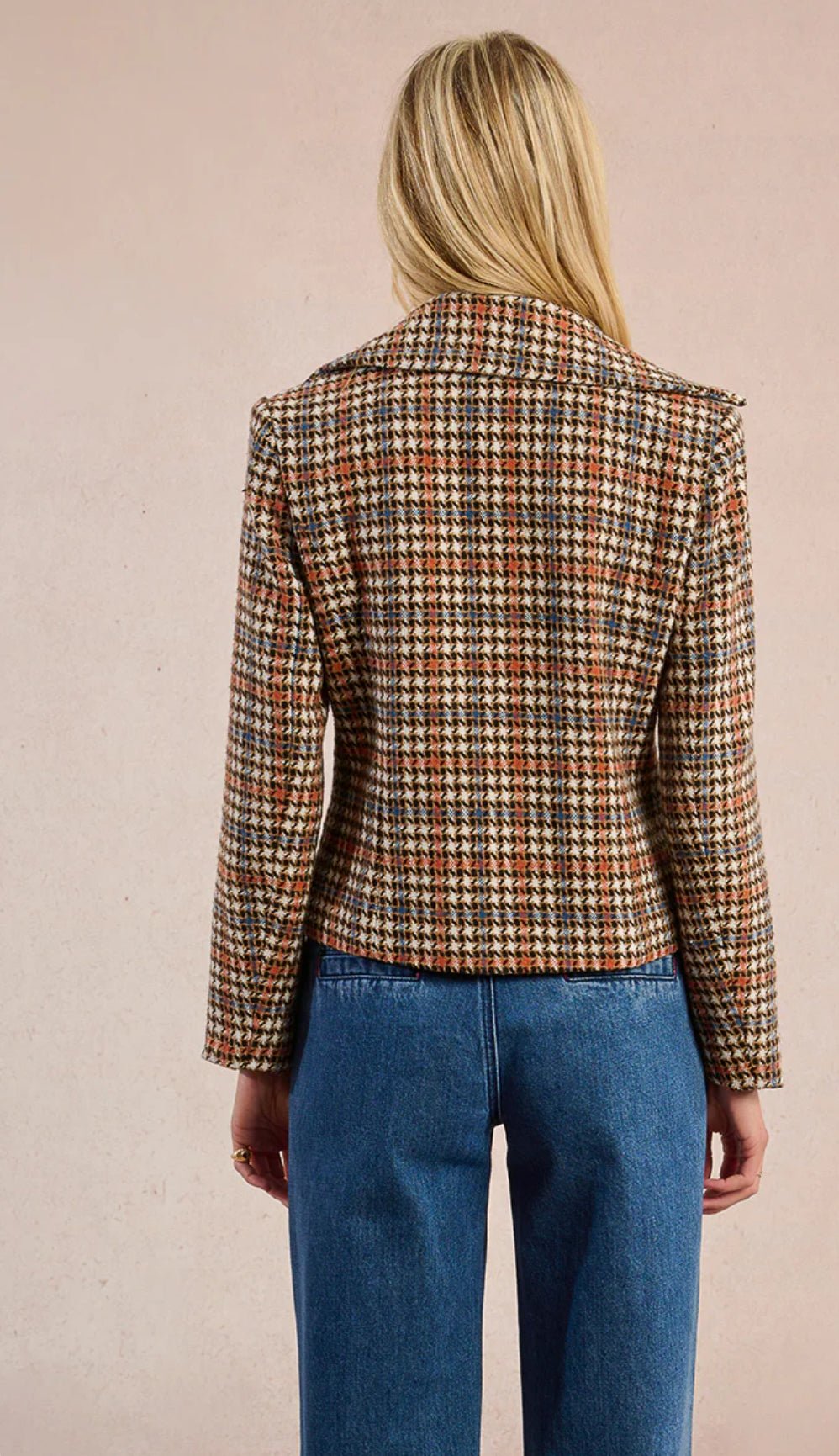 Plaid Houndstooth Blazer - Flea Boutiques