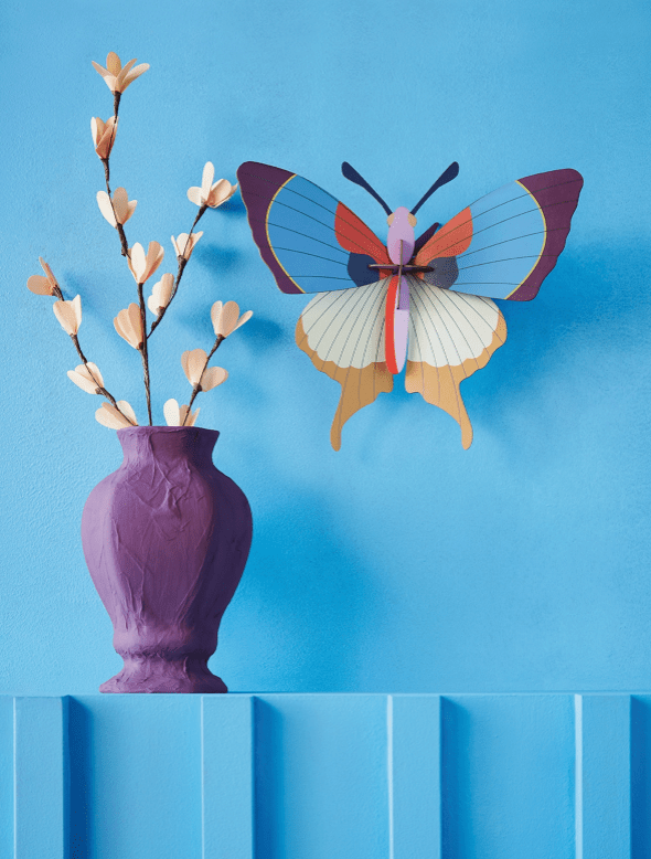 Plum Fringe Butterfly Set Wall Art - Flea Boutiques