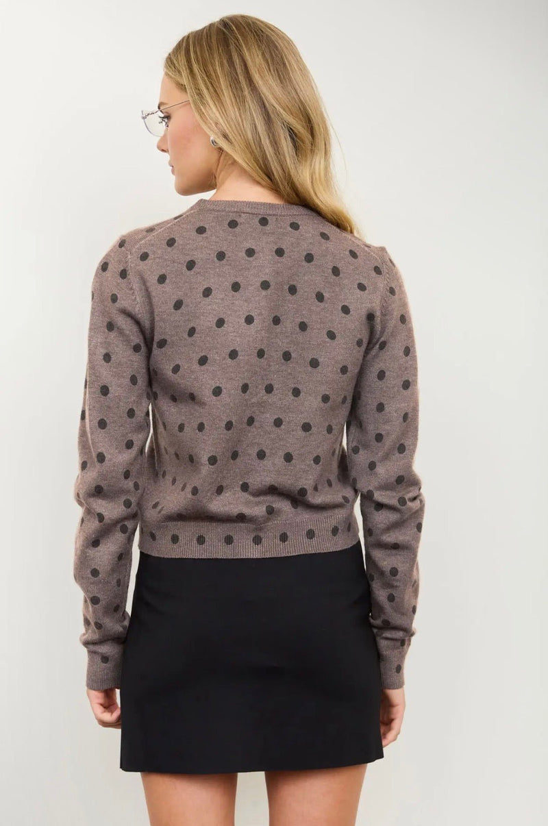 Polka Dot Button Down Cardigan - Flea Boutiques