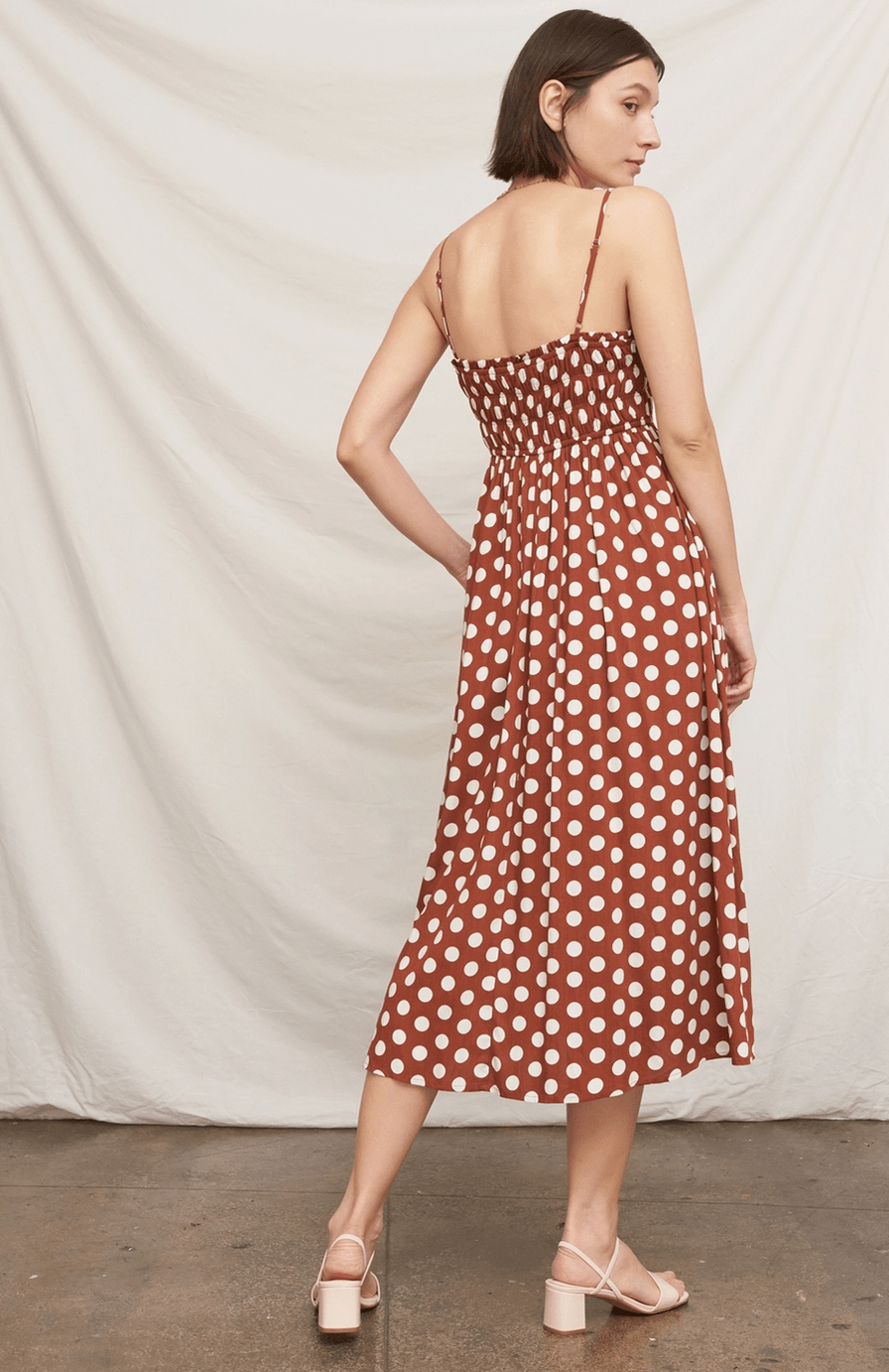 Polka Dot Midi Dress - Flea Boutiques