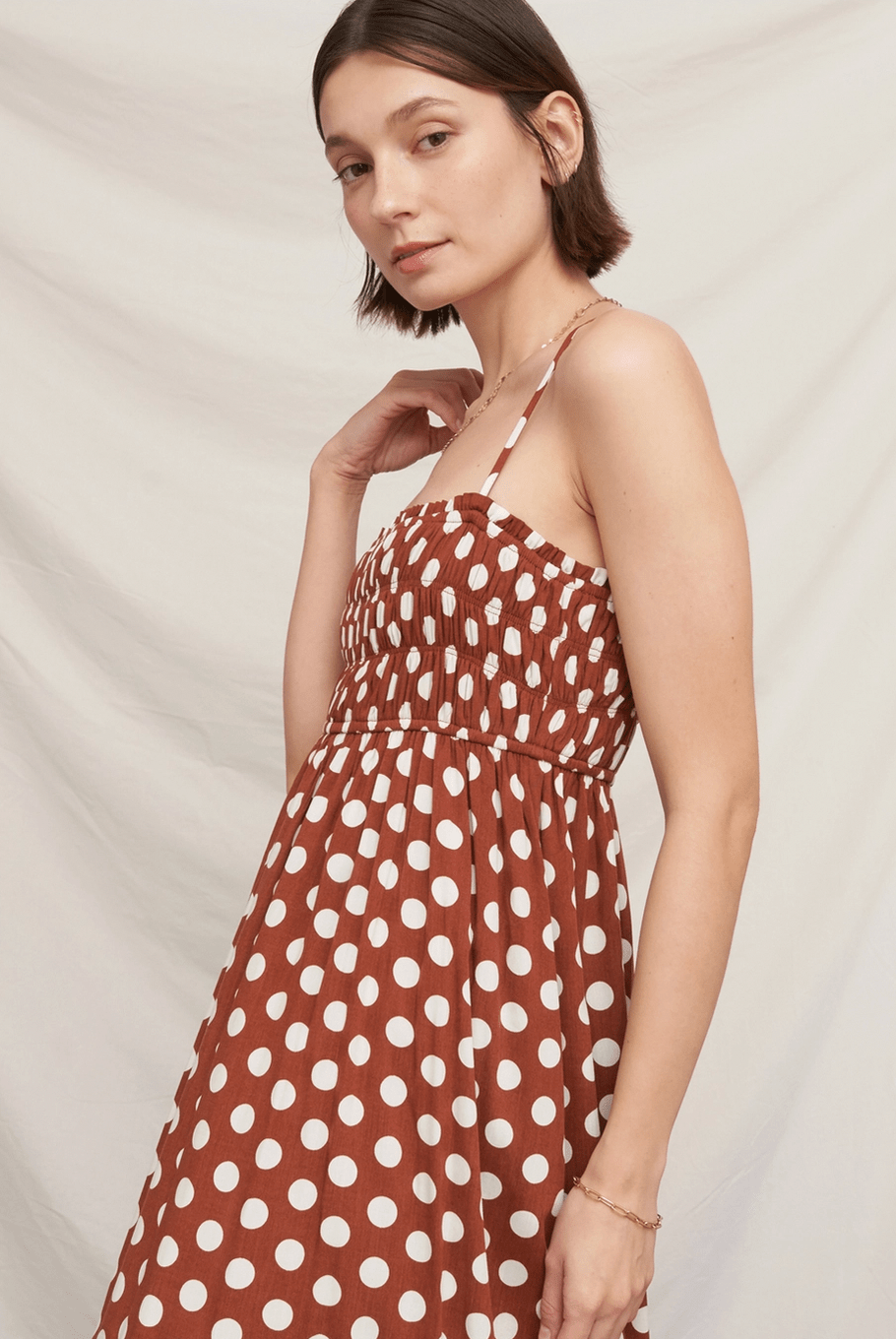 Polka Dot Midi Dress - Flea Boutiques