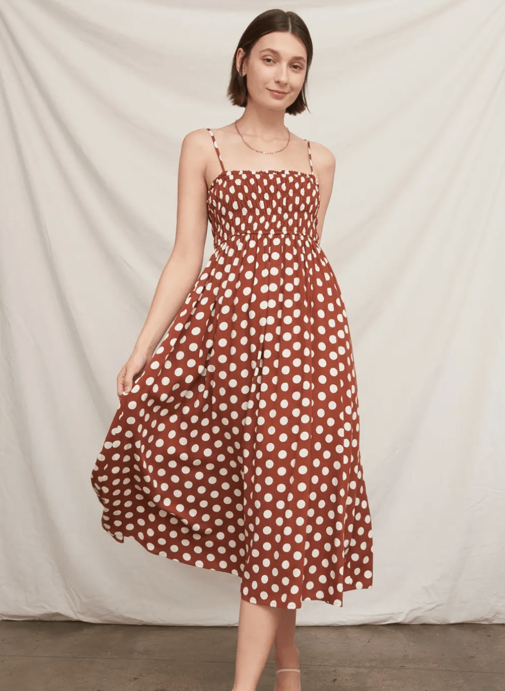 Polka Dot Midi Dress - Flea Boutiques
