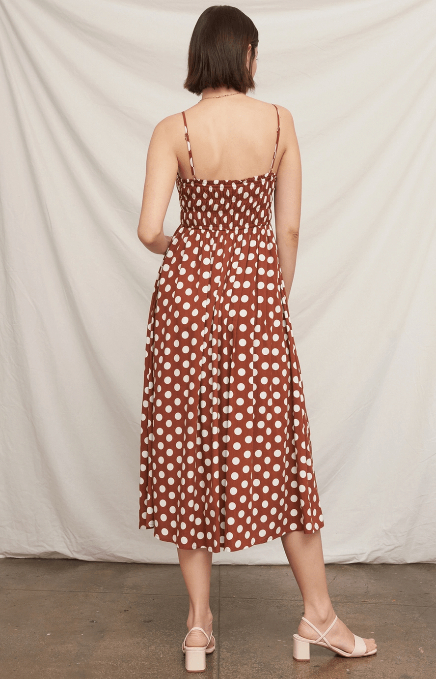 Polka Dot Midi Dress - Flea Boutiques