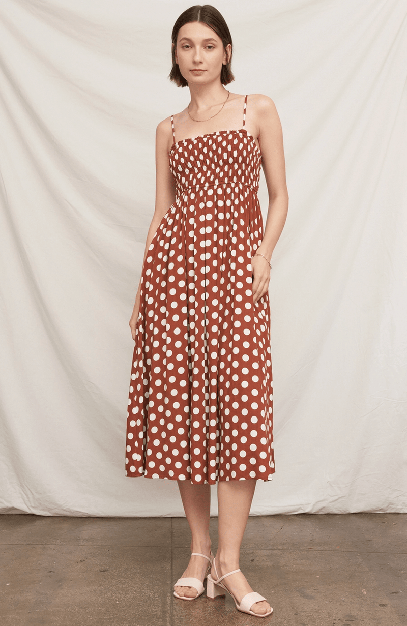 Polka Dot Midi Dress - Flea Boutiques