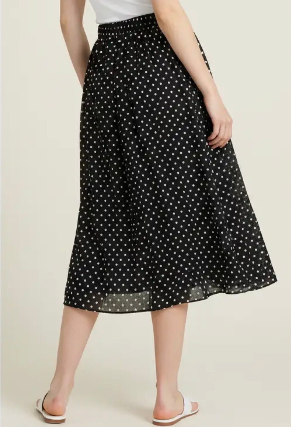Polka Dot Midi Skirt - Flea Boutiques