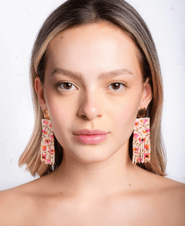Poppy Flower Fringe Earrings - Flea Boutiques