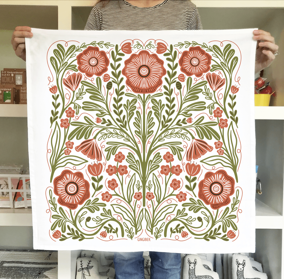 Poppy Tea Towel - Flea Boutiques