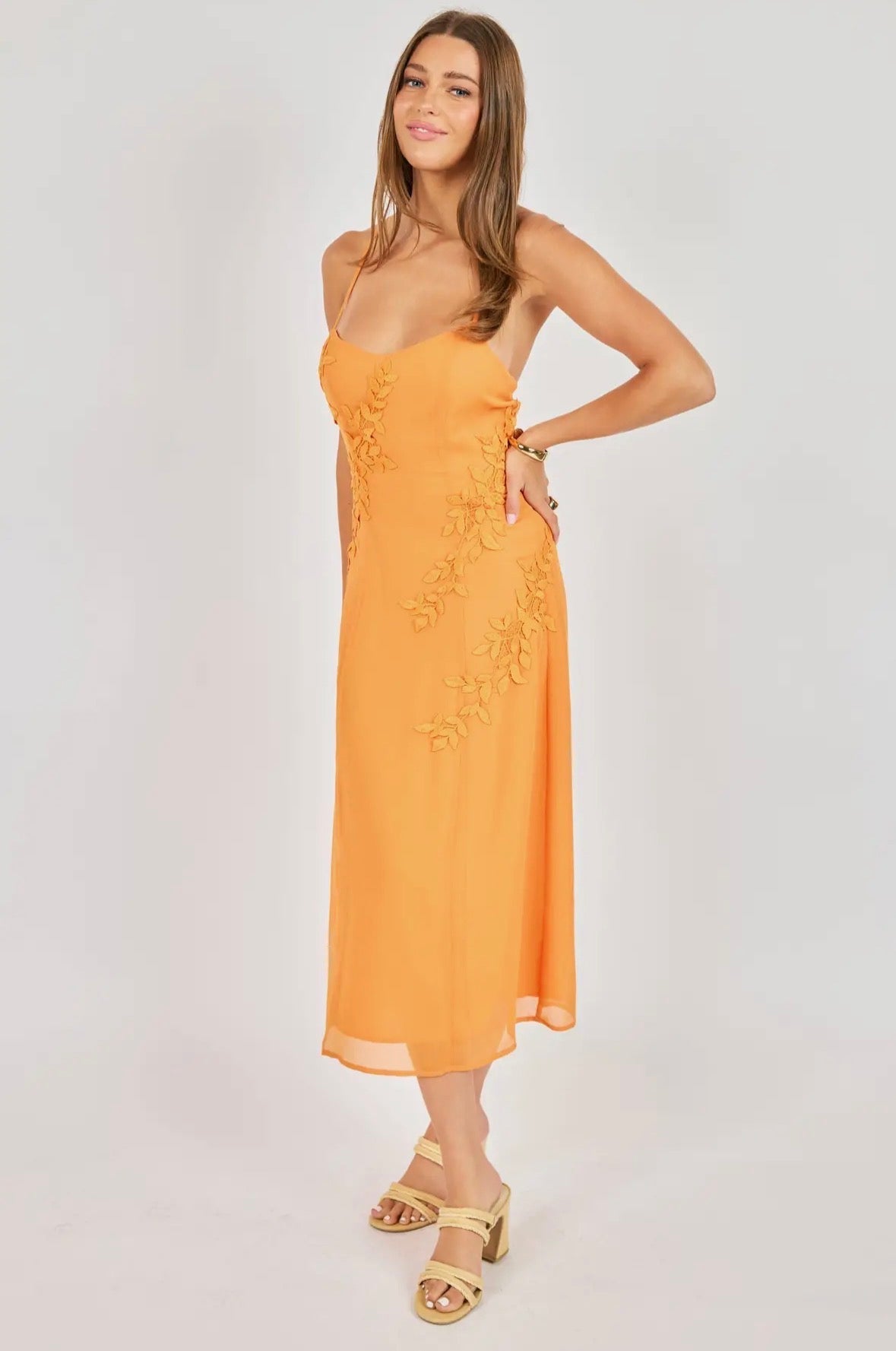 Prickly Petal Midi Dress - Flea Boutiques