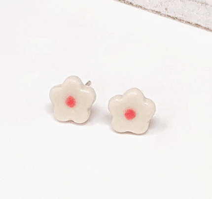 Puffy Cloud Flower Studs