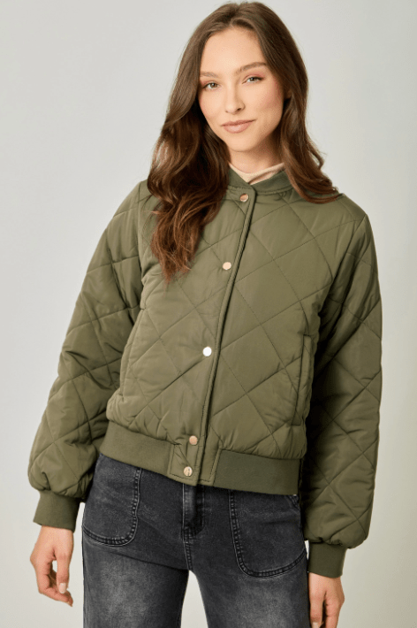 Quilited Bomber Jacket - Flea Boutiques