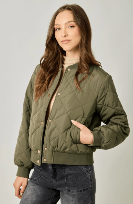 Quilited Bomber Jacket - Flea Boutiques