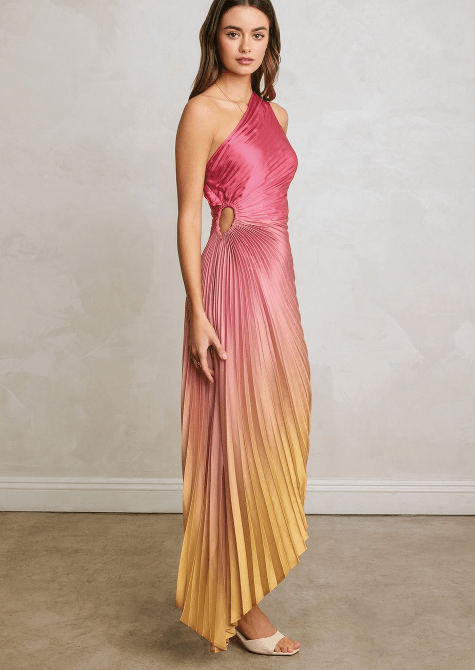 Radiant Ombre Strapless Maxi Dress - Flea Boutiques
