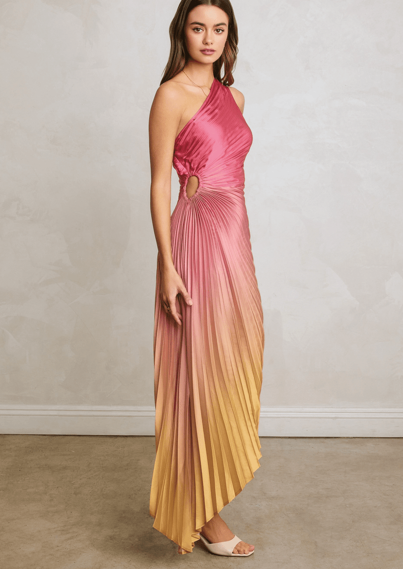 Radiant Ombre Strapless Maxi Dress - Flea Boutiques