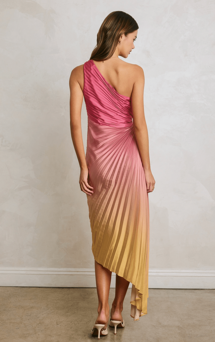 Radiant Ombre Strapless Maxi Dress - Flea Boutiques