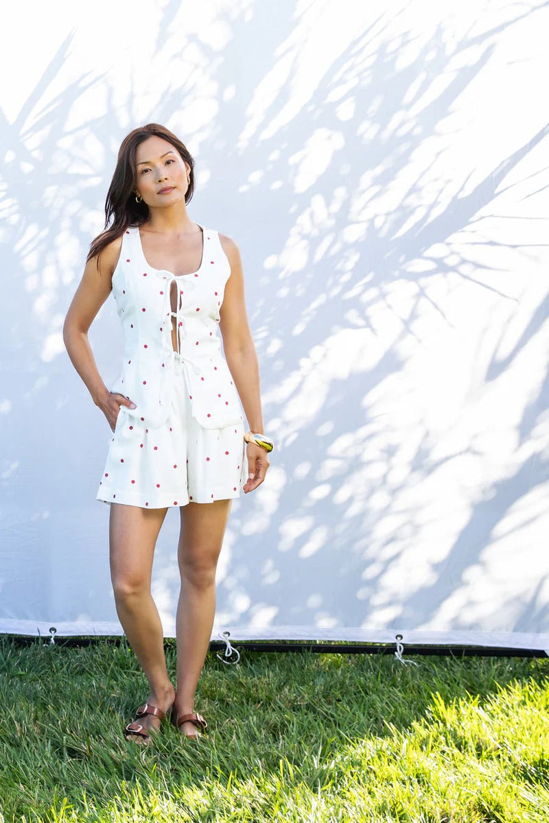 Reba Tie Front Linen - Flea Boutiques