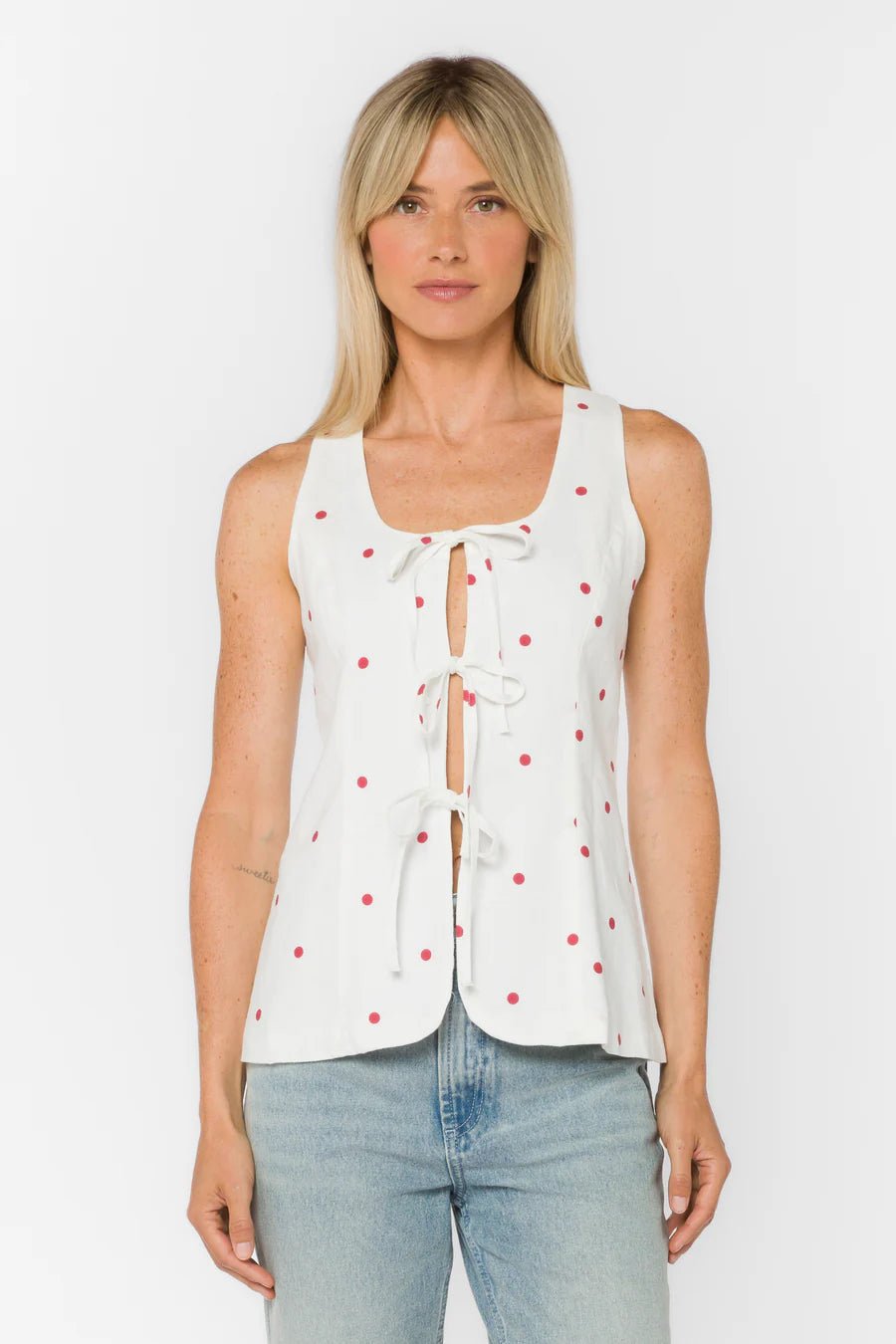 Reba Tie Front Linen - Flea Boutiques