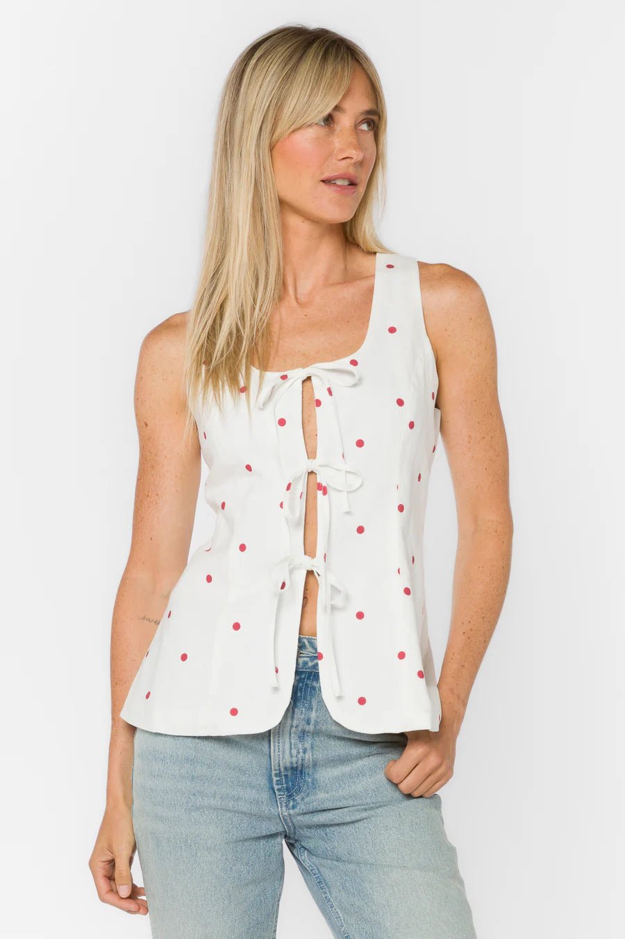 Reba Tie Front Linen - Flea Boutiques