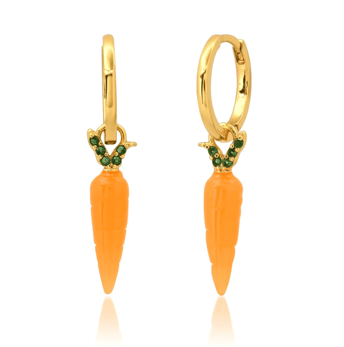 Resin Carrot Drop Huggies - Flea Boutiques