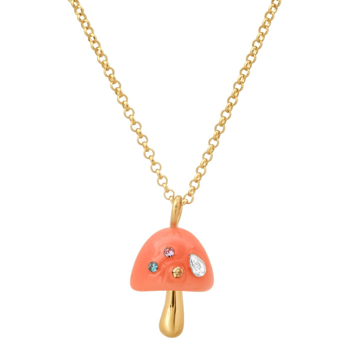 Resin Mushroom Charm Necklace - Flea Boutiques