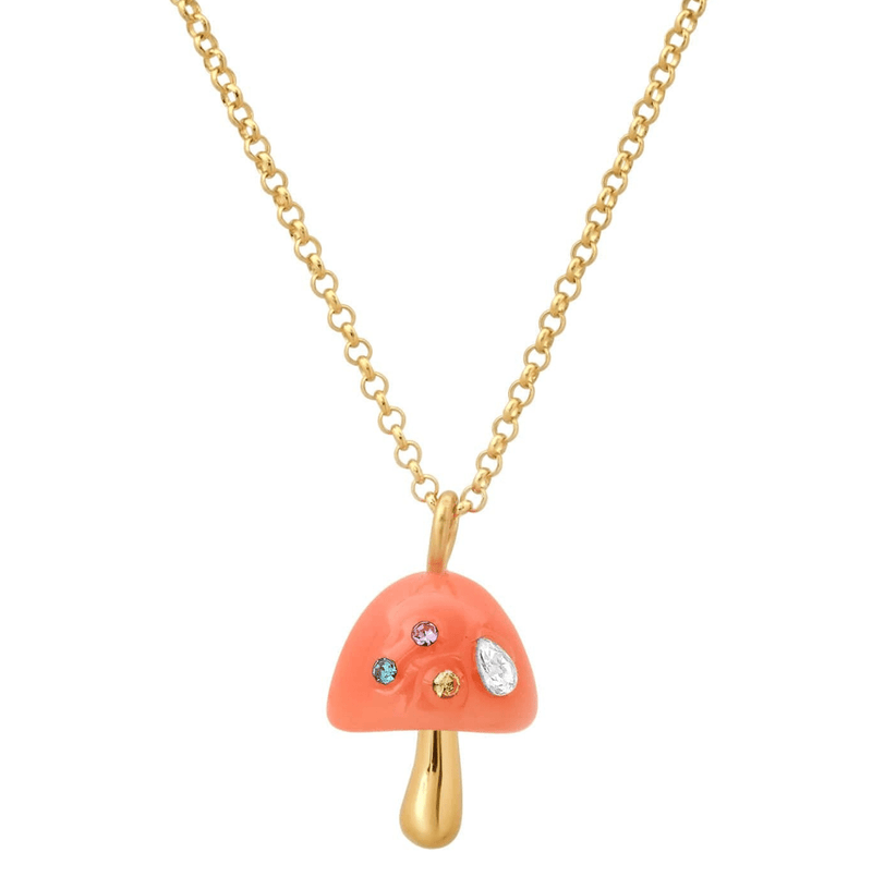 Resin Mushroom Charm Necklace - Flea Boutiques
