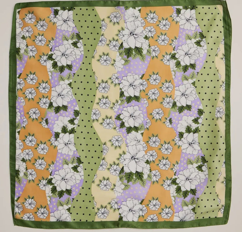 Retro Floral Print Scarf - Flea Boutiques