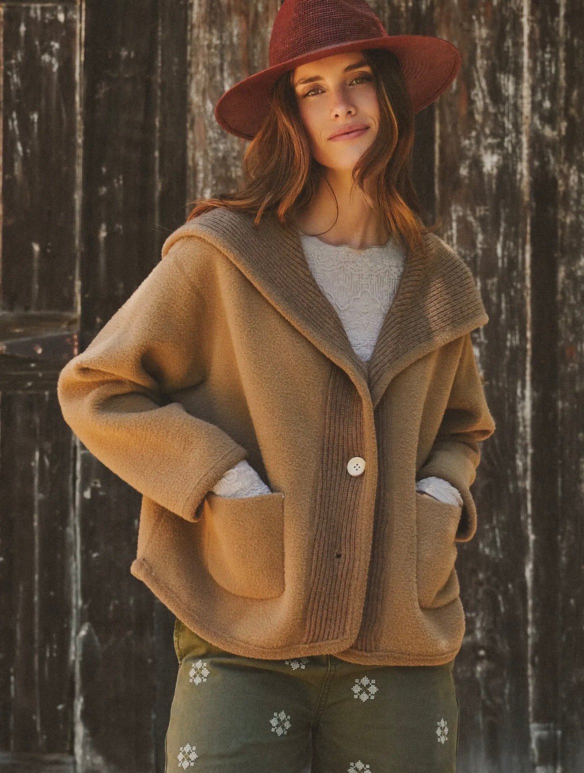 Reversible Wool Blend Coat - Flea Boutiques