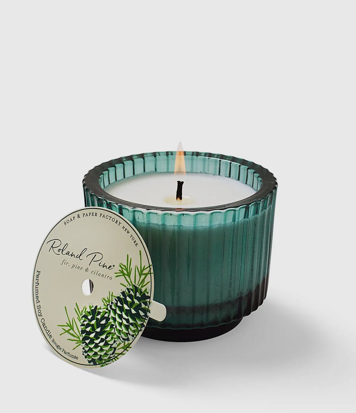 Ribbed Glass Candle - Flea Boutiques