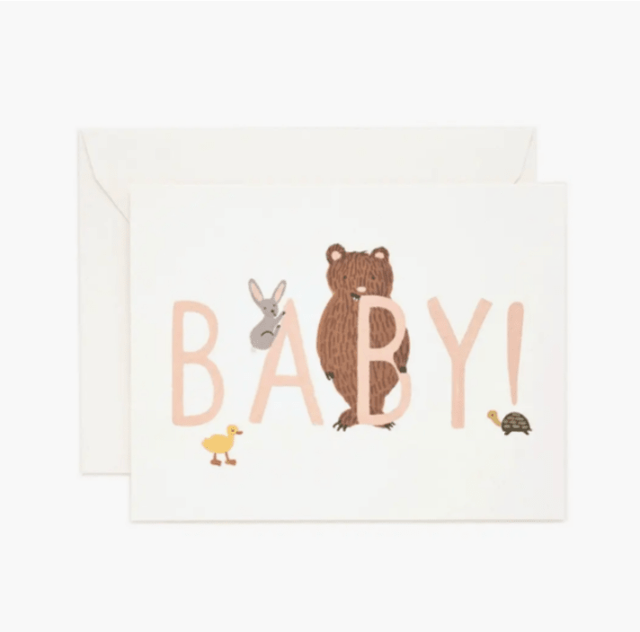Rifle Paper Co. Baby! Card Peach - Flea Boutiques