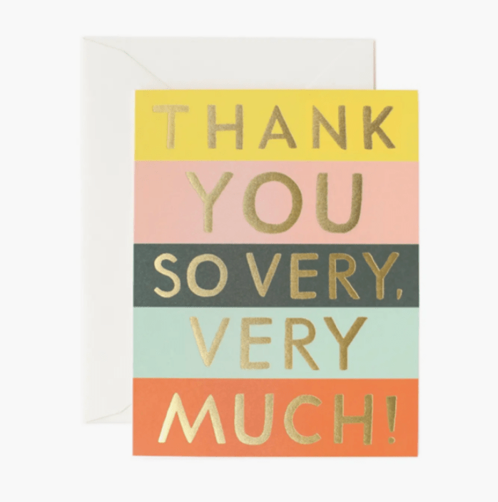 Rifle Paper Co. Color Block Thank You - Flea Boutiques