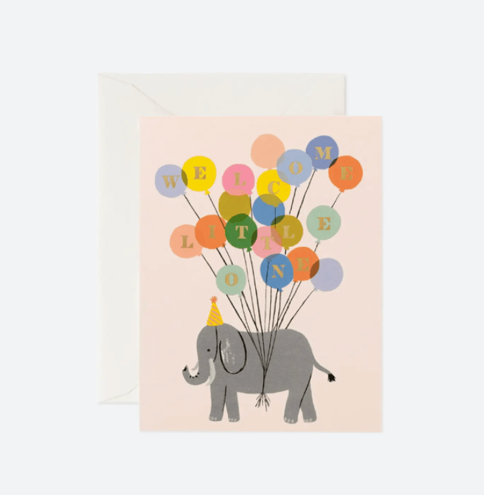 Rifle Paper Co. Welcome Elephant Card - Flea Boutiques