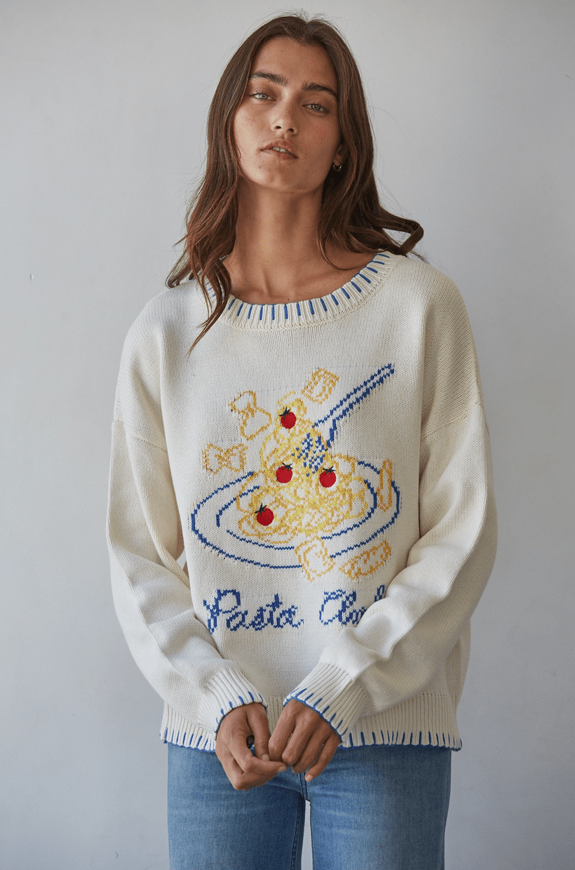 Round Neck Long Sleeve Pullover - Flea Boutiques