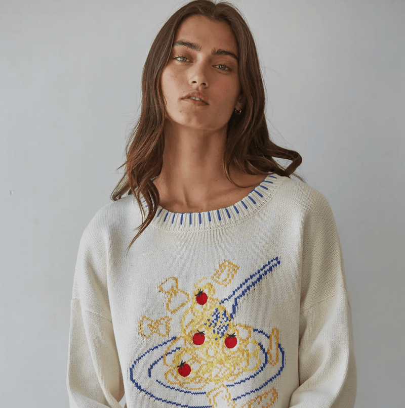 Round Neck Long Sleeve Pullover - Flea Boutiques