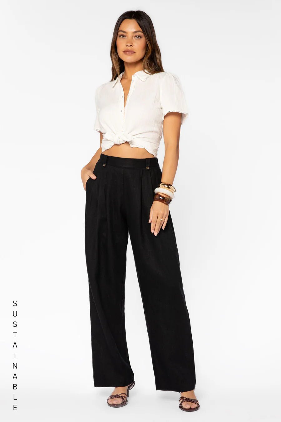Rowan Pull On Pleated Pant - Flea Boutiques