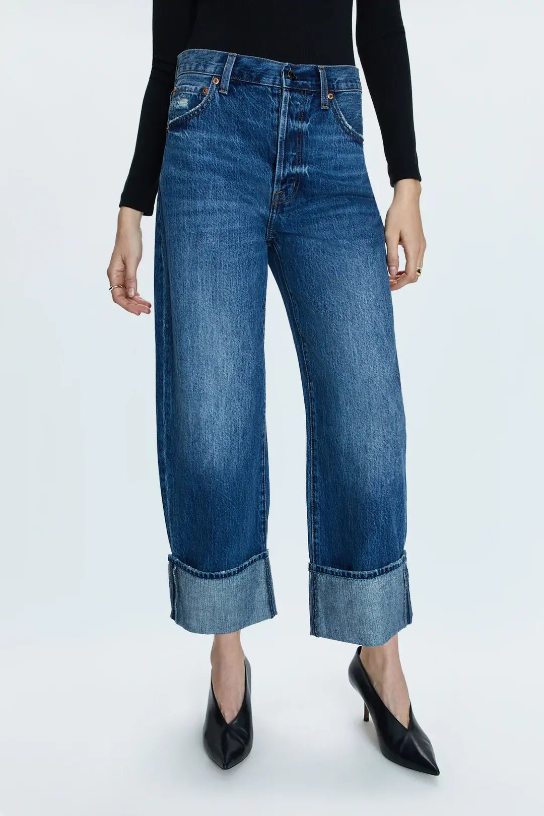 Ryder Hi Rise Cuffed Straight - Flea Boutiques