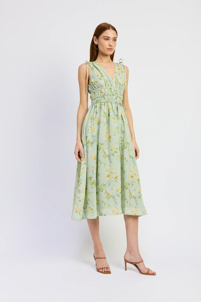 Rylee Tie Midi Dress - Flea Boutiques