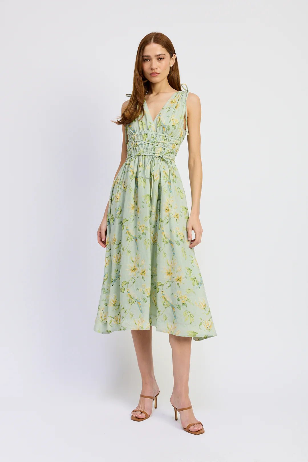 Rylee Tie Midi Dress - Flea Boutiques