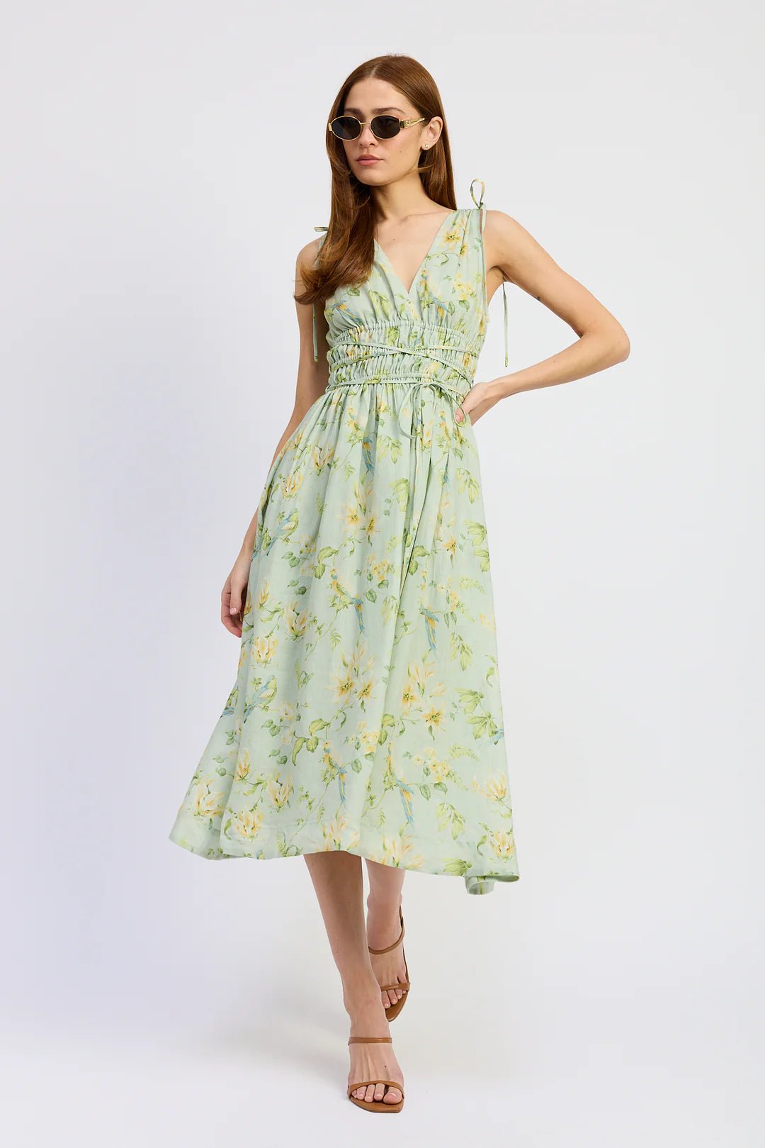 Rylee Tie Midi Dress - Flea Boutiques