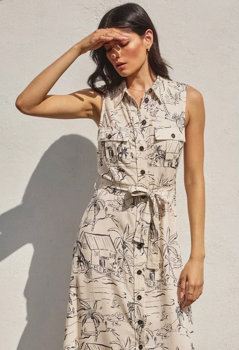 Sail Away With Me Shirt Dress - Flea Boutiques