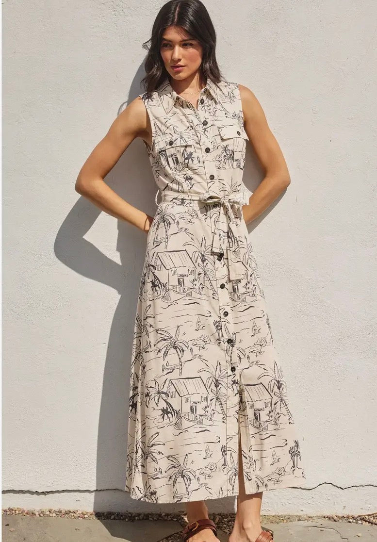 Sail Away With Me Shirt Dress - Flea Boutiques