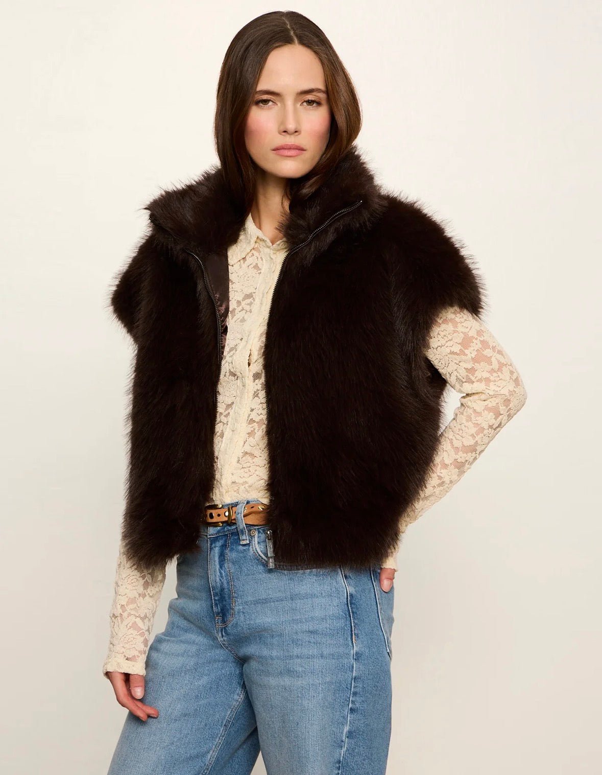 Sanctuary Silky Fur Vest - Flea Boutiques