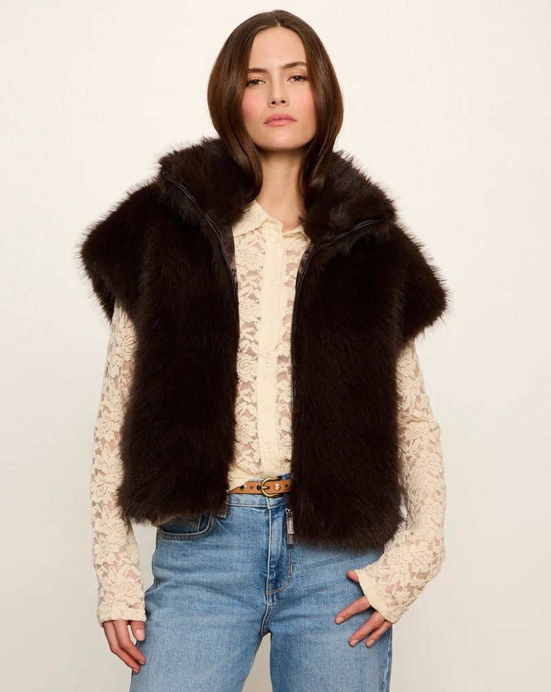 Sanctuary Silky Fur Vest - Flea Boutiques