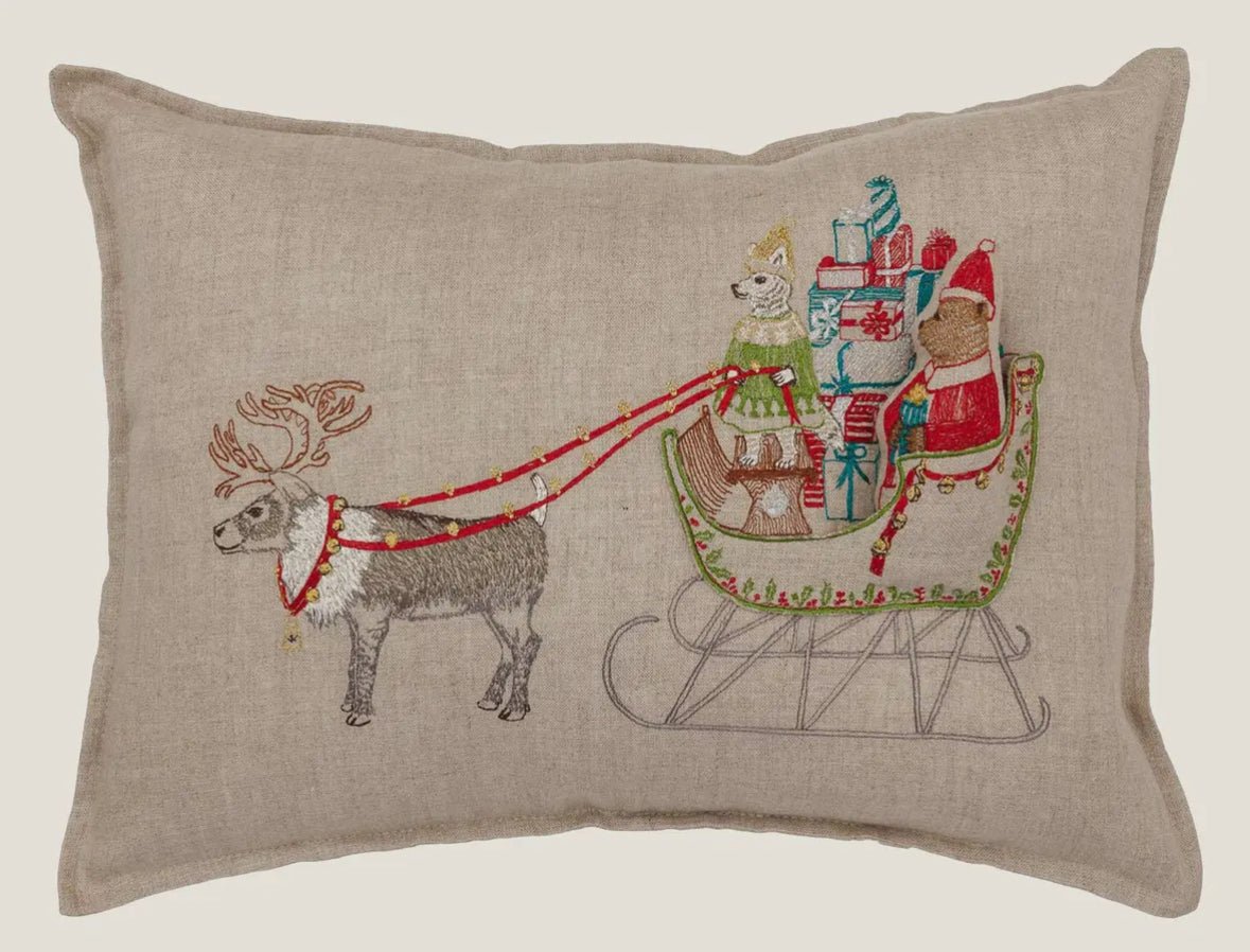 Santa's Sleigh Pocket Pillow - Flea Boutiques