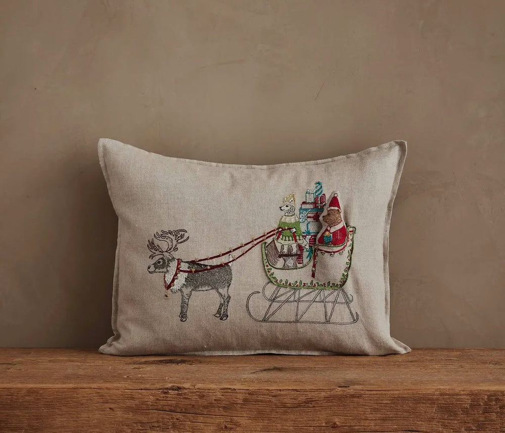 Santa's Sleigh Pocket Pillow