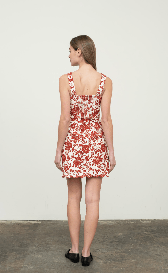 Scallop Hem Mini Dress - Flea Boutiques