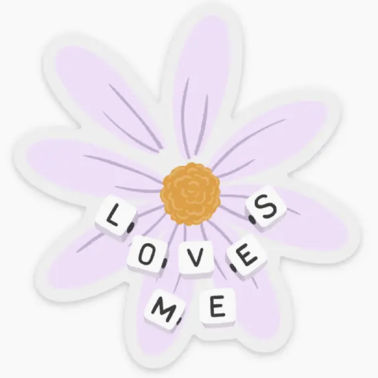 Loves me Daisy Sticker