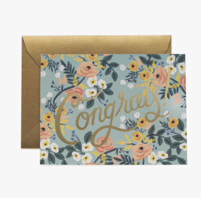 Blue Meadow Congrats Card