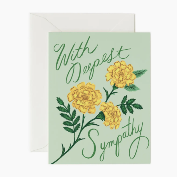 Marigold Sympathy Card