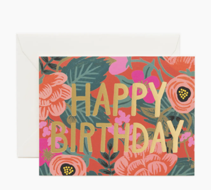 Poppy Birthday Card
